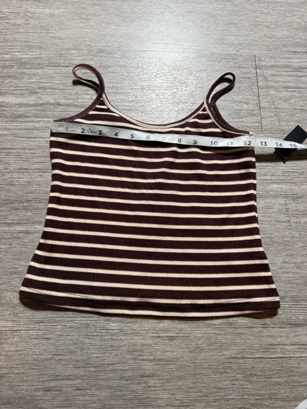 Lioness Brown and Cream Striped Ribbed Camisole - Picture 3 of 6